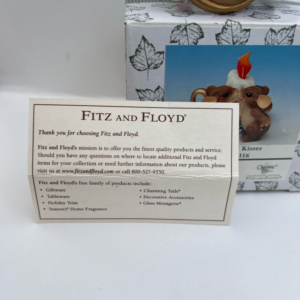3 for $38~EUC~ Fitz And Floyd, "Charming Tails" Candle Light Kisses. - Picture 7 of 8